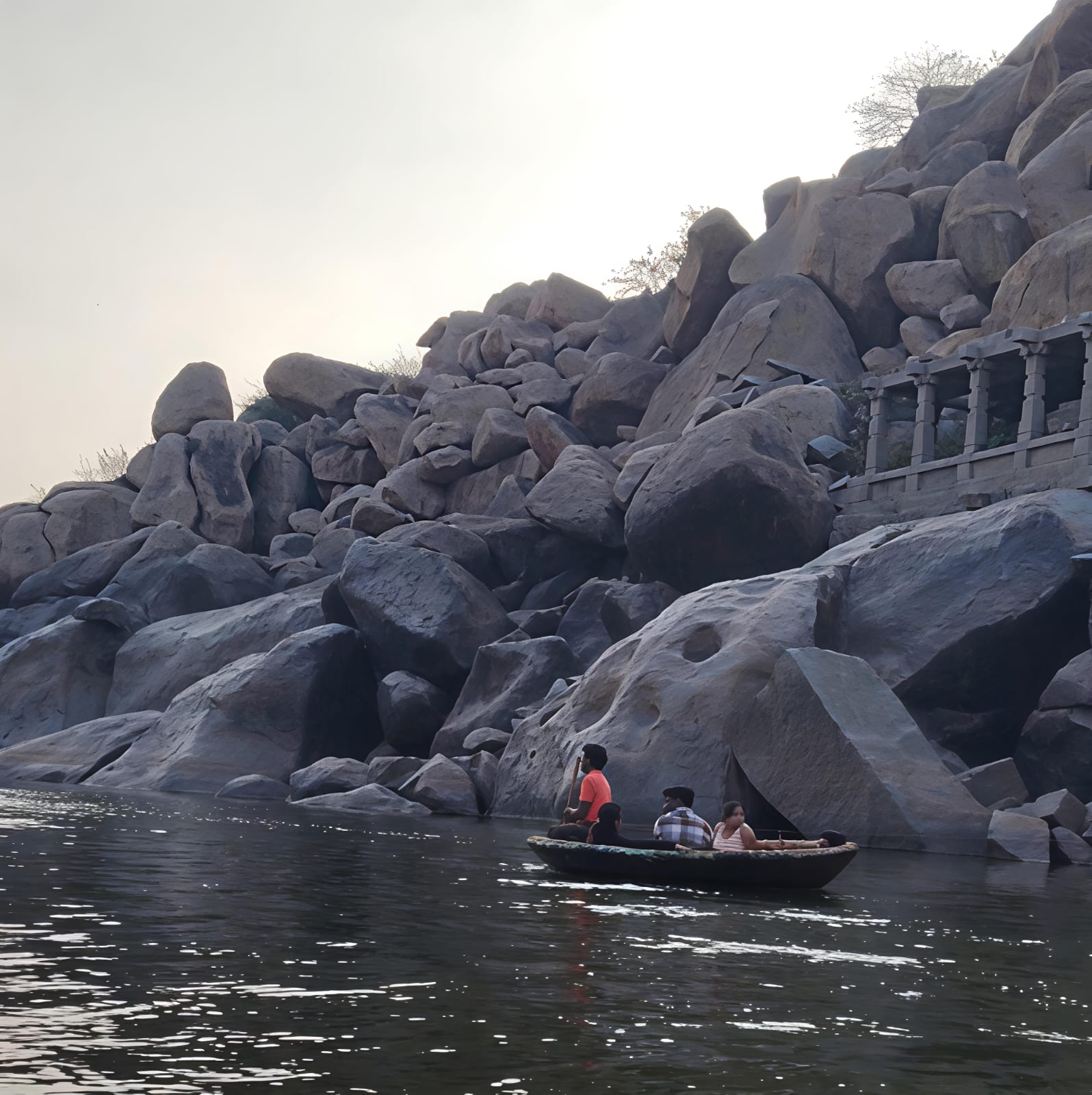 Coracle ride on Tungabhadra
